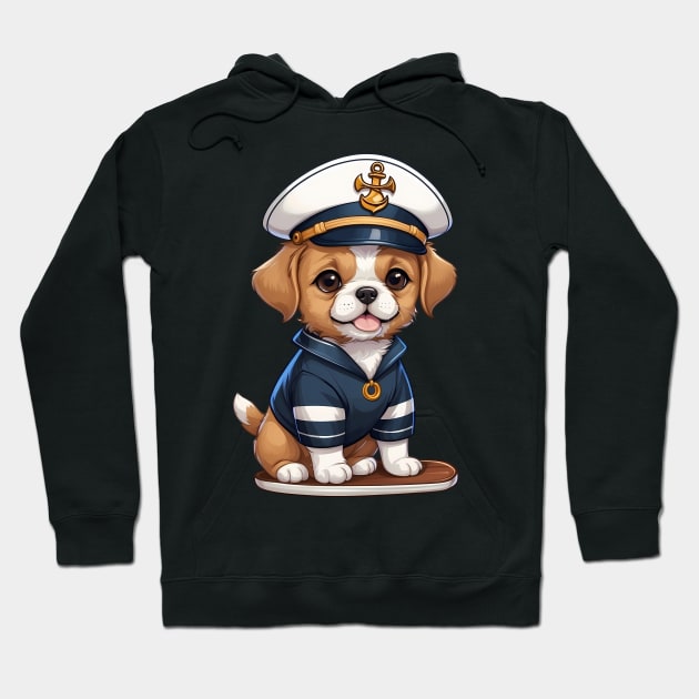 Cute Dog in Sailor Outfit Hoodie by Leon Star Shop